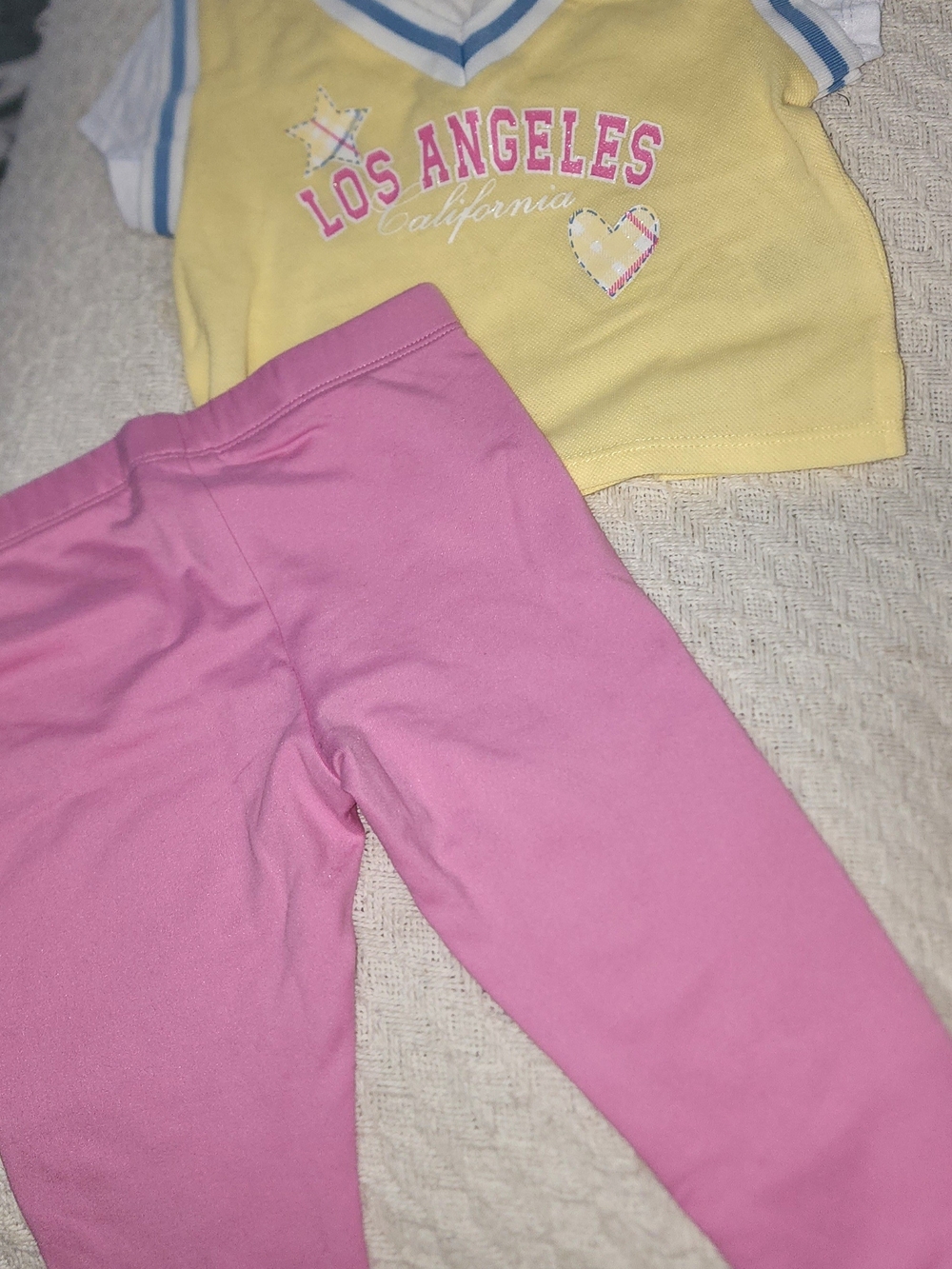 Girls Sweet Butterfly Athletic Tee/Pink Star Ride Leggings Sz 3T Nw/oT